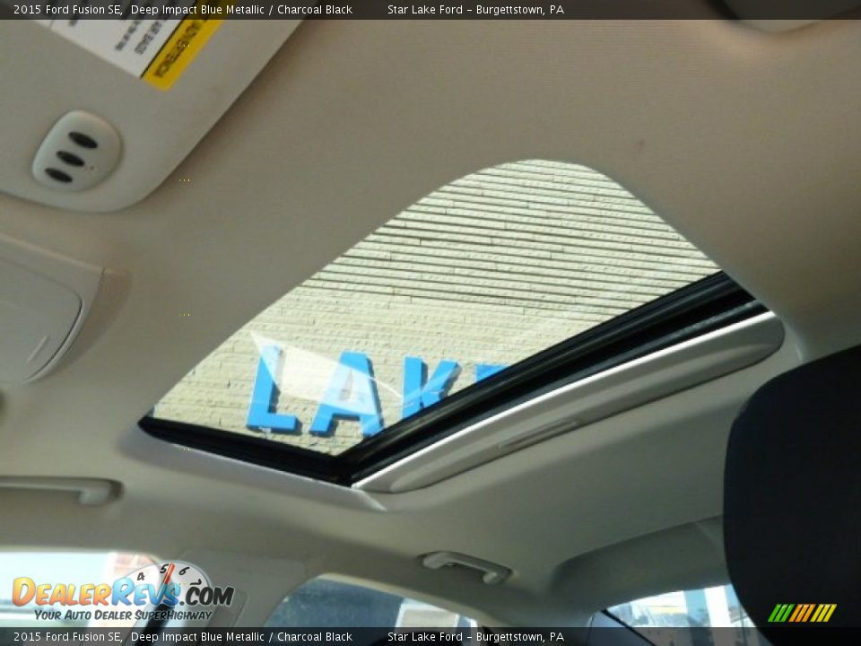 2015 Ford Fusion SE Deep Impact Blue Metallic / Charcoal Black Photo #14