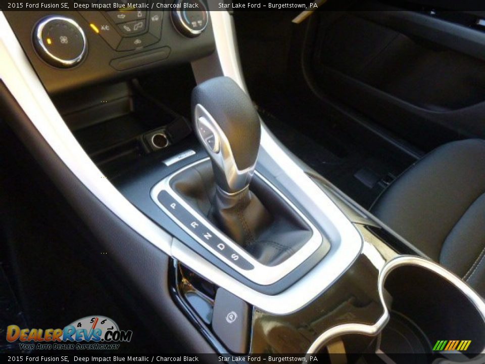 2015 Ford Fusion SE Deep Impact Blue Metallic / Charcoal Black Photo #17