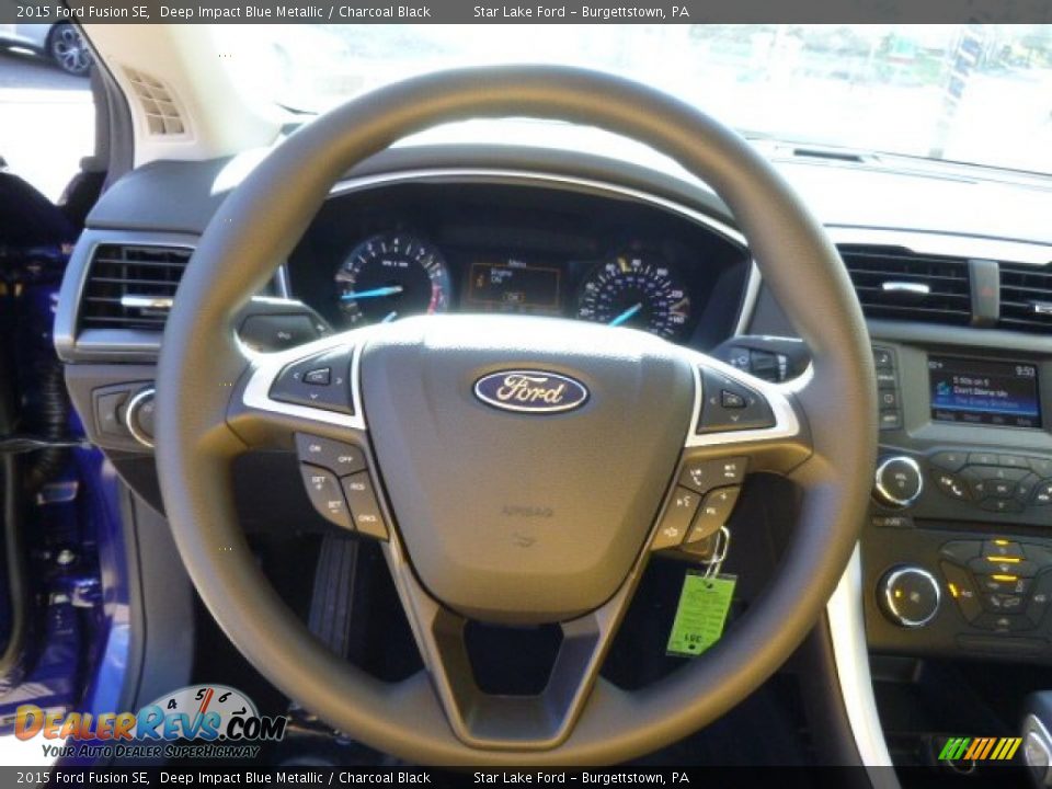 2015 Ford Fusion SE Deep Impact Blue Metallic / Charcoal Black Photo #18