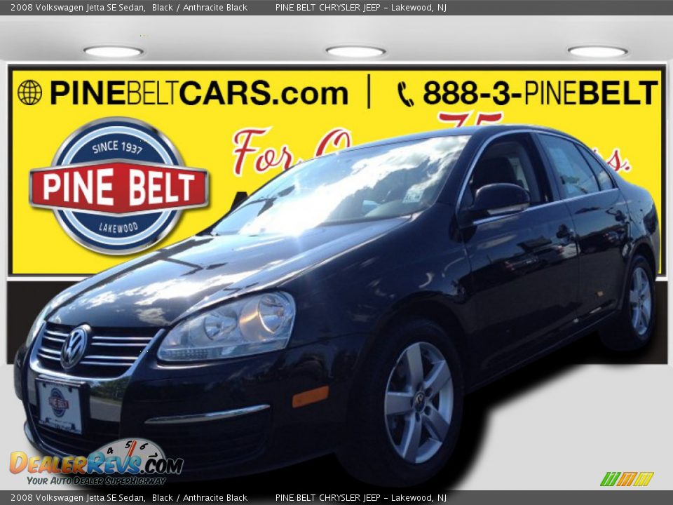 2008 Volkswagen Jetta SE Sedan Black / Anthracite Black Photo #1