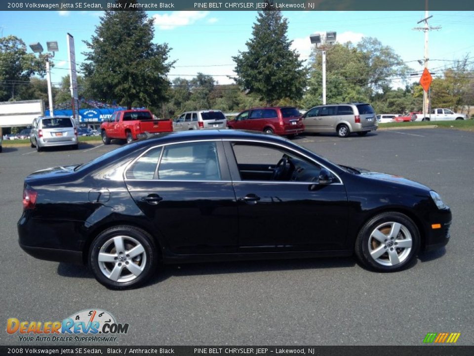 2008 Volkswagen Jetta SE Sedan Black / Anthracite Black Photo #5
