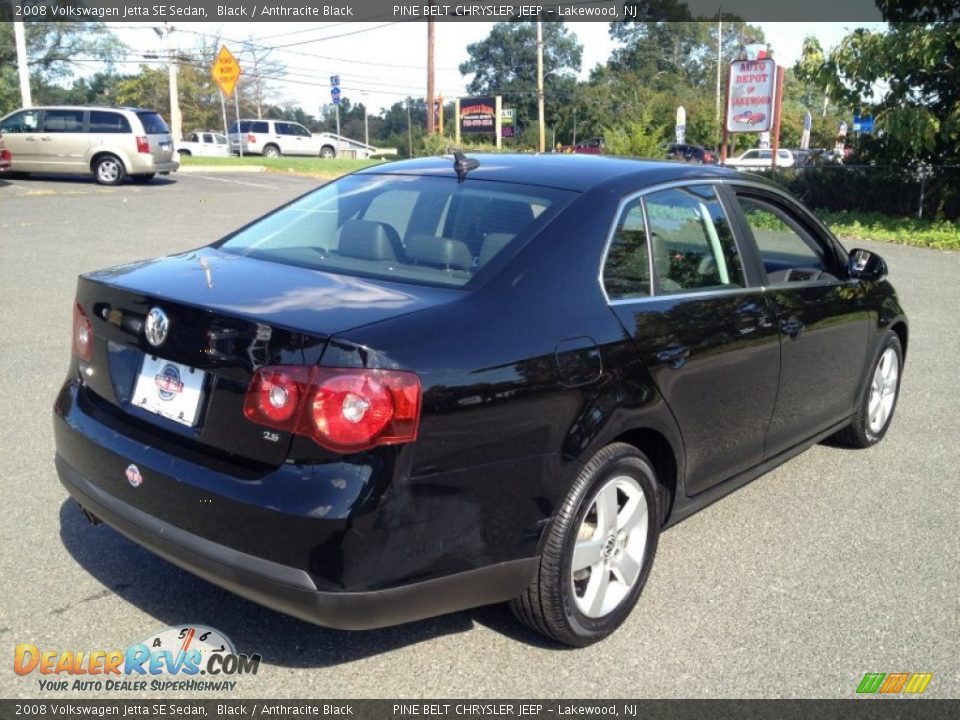2008 Volkswagen Jetta SE Sedan Black / Anthracite Black Photo #7