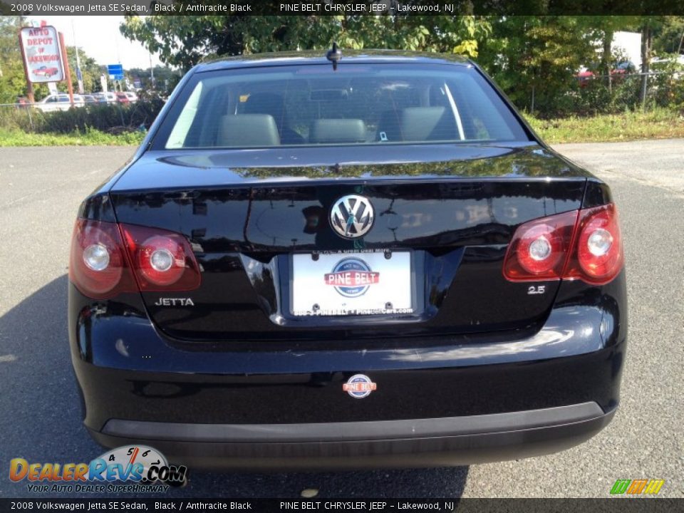 2008 Volkswagen Jetta SE Sedan Black / Anthracite Black Photo #8