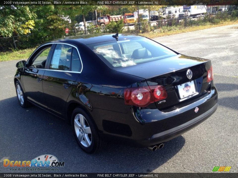2008 Volkswagen Jetta SE Sedan Black / Anthracite Black Photo #9