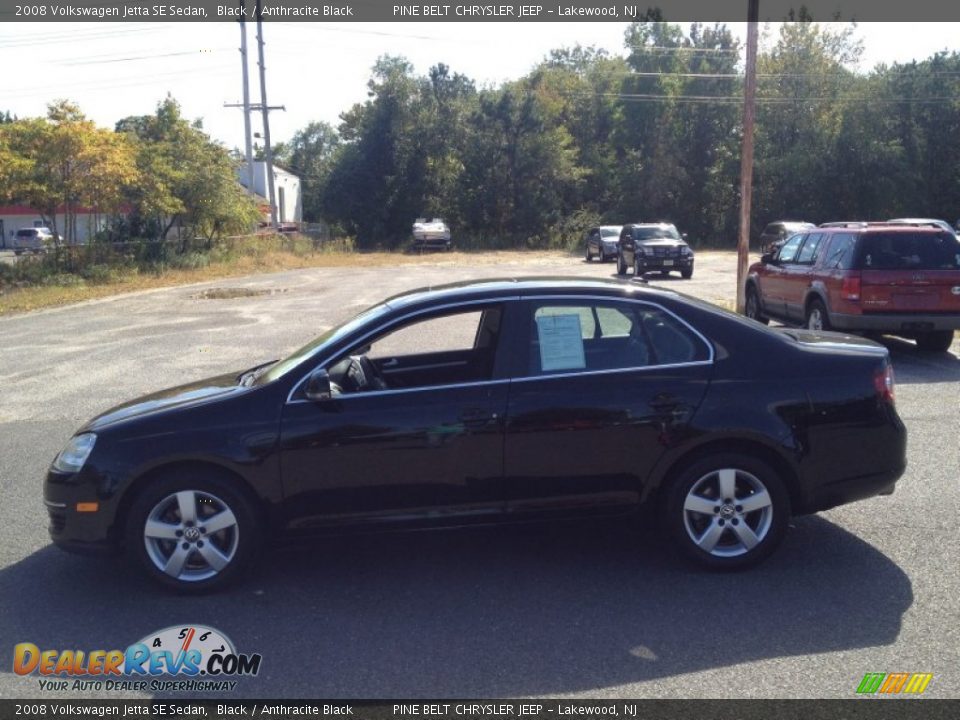 2008 Volkswagen Jetta SE Sedan Black / Anthracite Black Photo #10