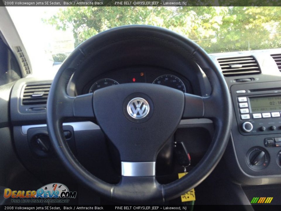 2008 Volkswagen Jetta SE Sedan Black / Anthracite Black Photo #13