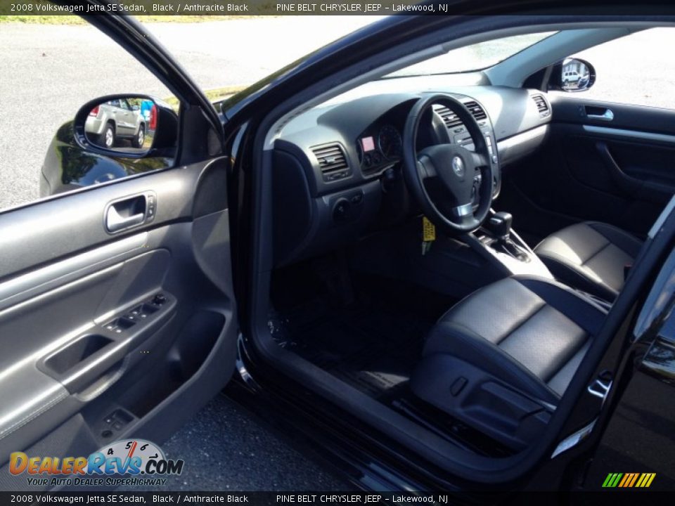 2008 Volkswagen Jetta SE Sedan Black / Anthracite Black Photo #15