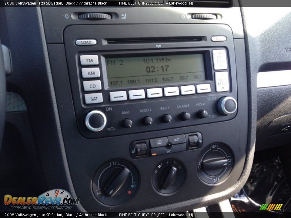 2008 Volkswagen Jetta SE Sedan Black / Anthracite Black Photo #17