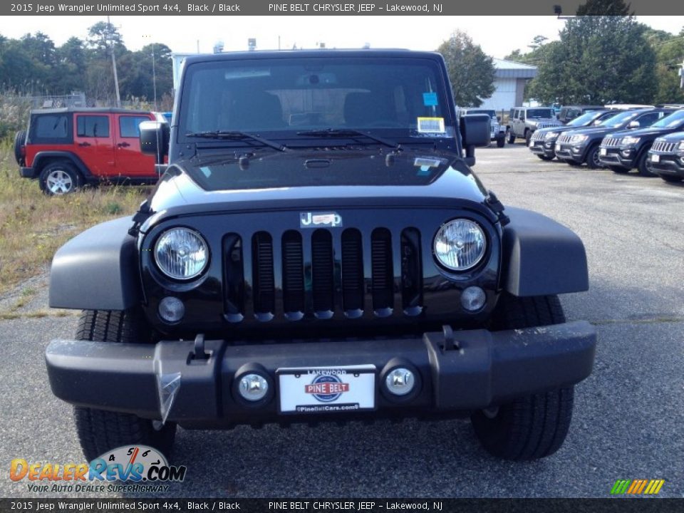 2015 Jeep Wrangler Unlimited Sport 4x4 Black / Black Photo #2