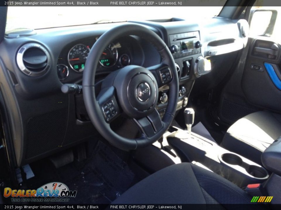 2015 Jeep Wrangler Unlimited Sport 4x4 Black / Black Photo #7