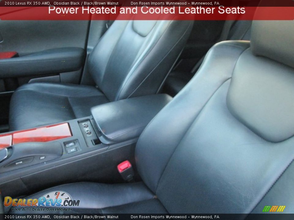 2010 Lexus RX 350 AWD Obsidian Black / Black/Brown Walnut Photo #4