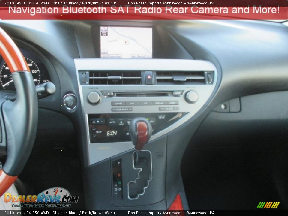 2010 Lexus RX 350 AWD Obsidian Black / Black/Brown Walnut Photo #5