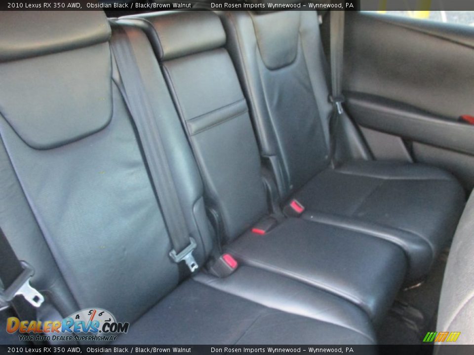 2010 Lexus RX 350 AWD Obsidian Black / Black/Brown Walnut Photo #14