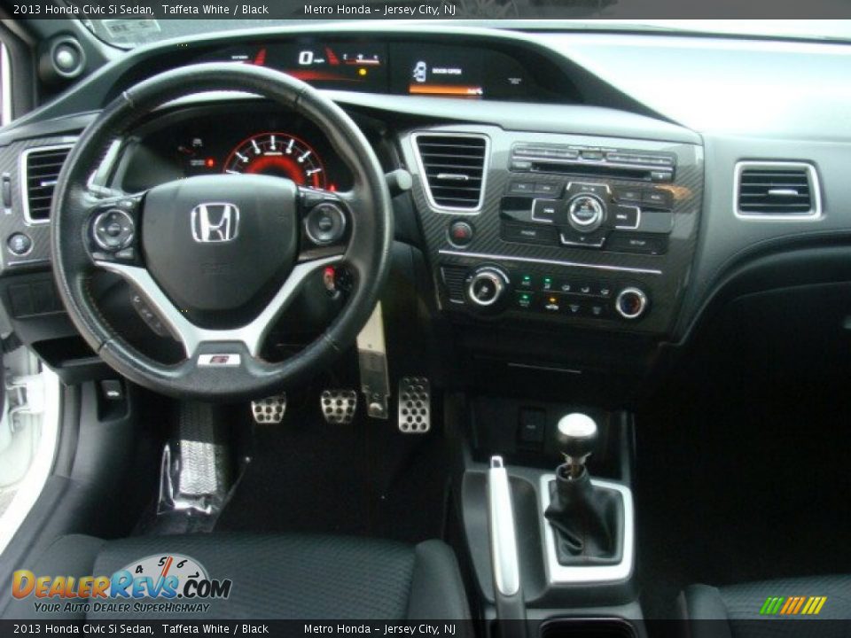 2013 Honda Civic Si Sedan Taffeta White / Black Photo #13