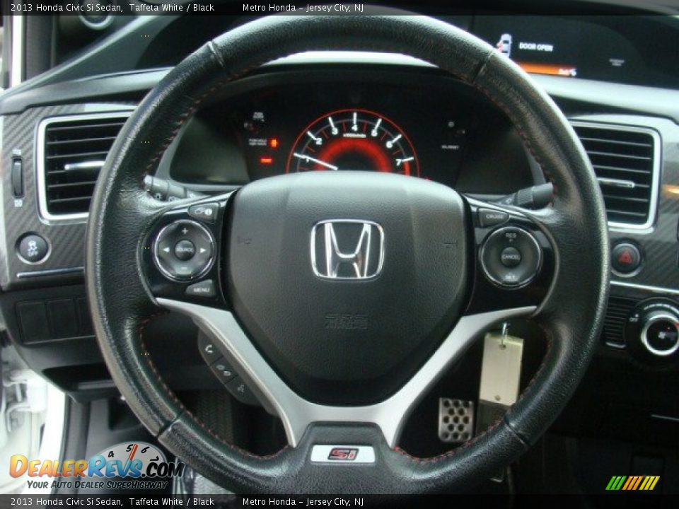 2013 Honda Civic Si Sedan Taffeta White / Black Photo #14