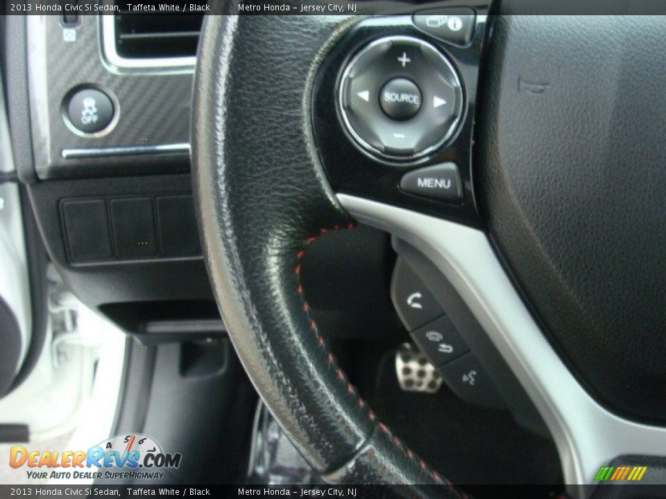 2013 Honda Civic Si Sedan Taffeta White / Black Photo #15