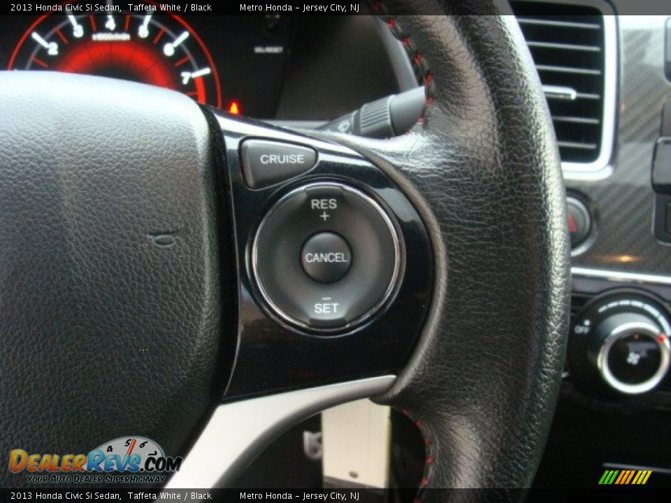 2013 Honda Civic Si Sedan Taffeta White / Black Photo #16