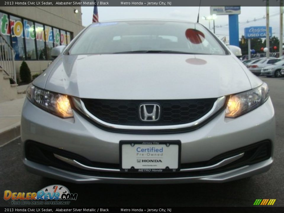 2013 Honda Civic LX Sedan Alabaster Silver Metallic / Black Photo #2