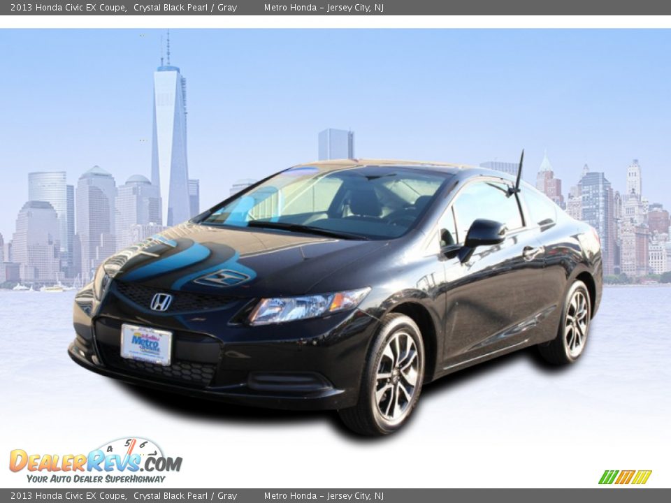 2013 Honda Civic EX Coupe Crystal Black Pearl / Gray Photo #1