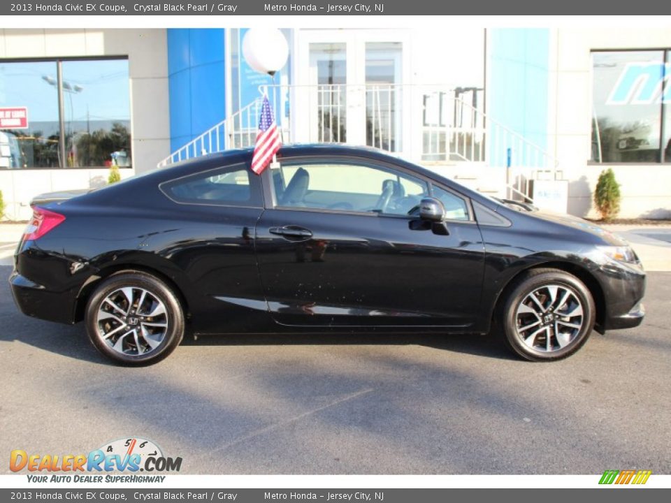 2013 Honda Civic EX Coupe Crystal Black Pearl / Gray Photo #4