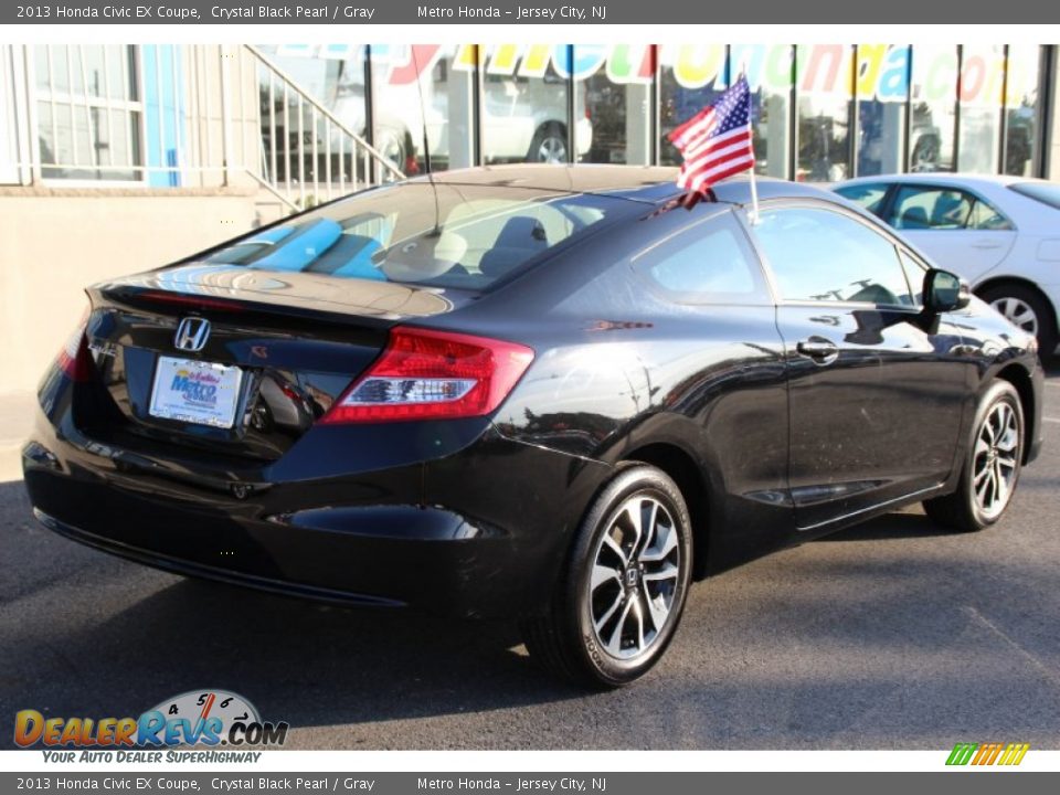 2013 Honda Civic EX Coupe Crystal Black Pearl / Gray Photo #5