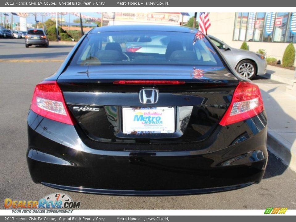 2013 Honda Civic EX Coupe Crystal Black Pearl / Gray Photo #6