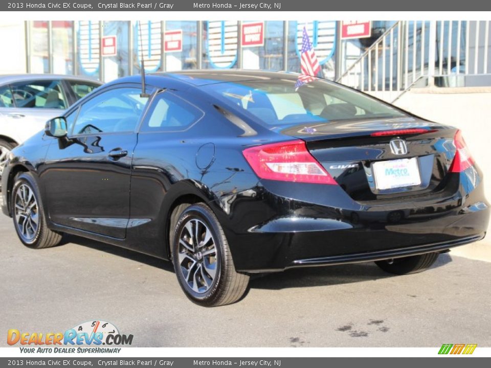 2013 Honda Civic EX Coupe Crystal Black Pearl / Gray Photo #7