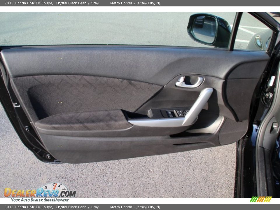 2013 Honda Civic EX Coupe Crystal Black Pearl / Gray Photo #9