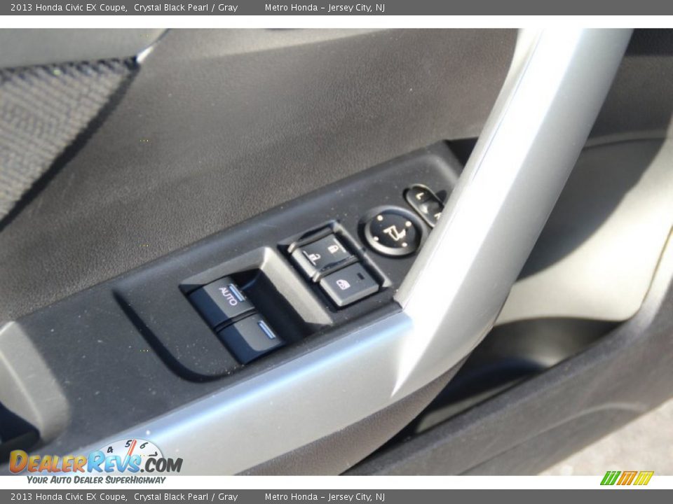 2013 Honda Civic EX Coupe Crystal Black Pearl / Gray Photo #10