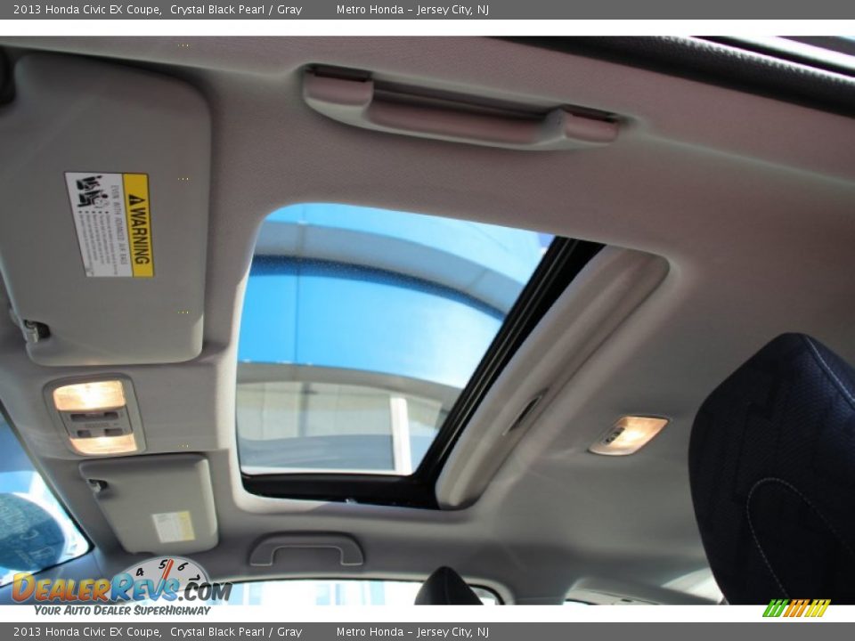 2013 Honda Civic EX Coupe Crystal Black Pearl / Gray Photo #13