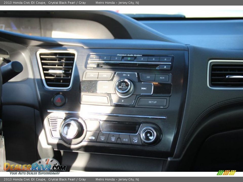 2013 Honda Civic EX Coupe Crystal Black Pearl / Gray Photo #14