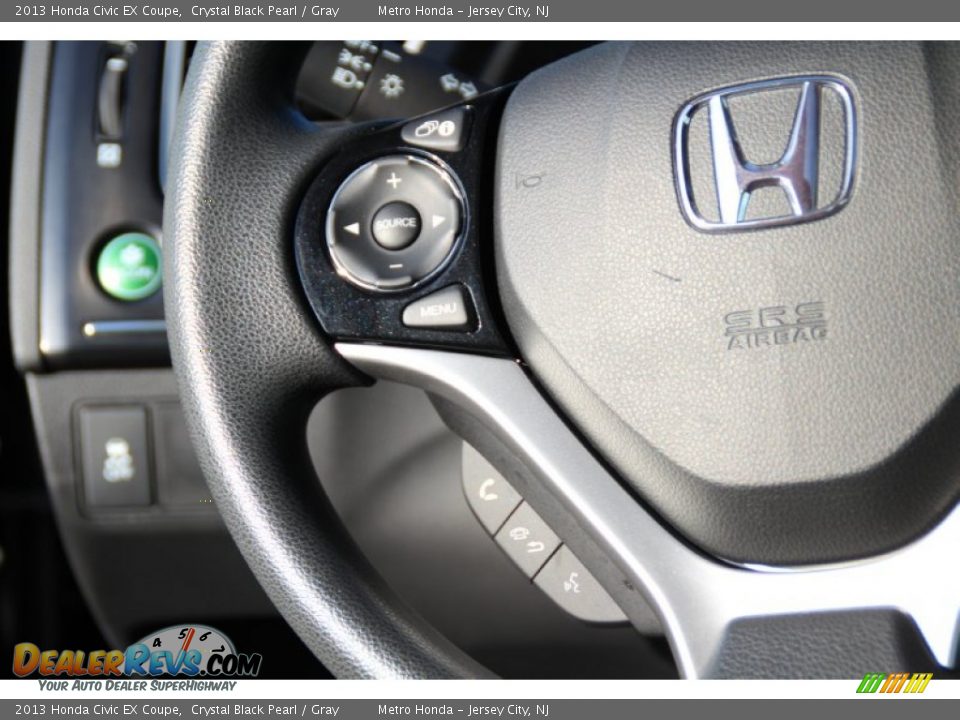 2013 Honda Civic EX Coupe Crystal Black Pearl / Gray Photo #18