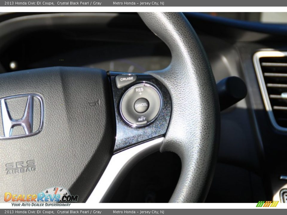 2013 Honda Civic EX Coupe Crystal Black Pearl / Gray Photo #19