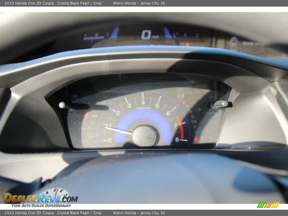 2013 Honda Civic EX Coupe Crystal Black Pearl / Gray Photo #20