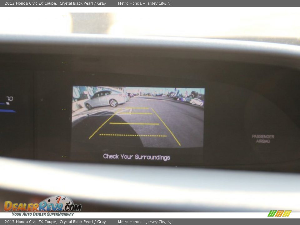 2013 Honda Civic EX Coupe Crystal Black Pearl / Gray Photo #22