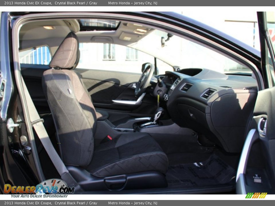 2013 Honda Civic EX Coupe Crystal Black Pearl / Gray Photo #26