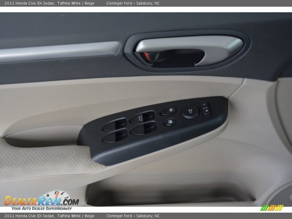 2011 Honda Civic EX Sedan Taffeta White / Beige Photo #8