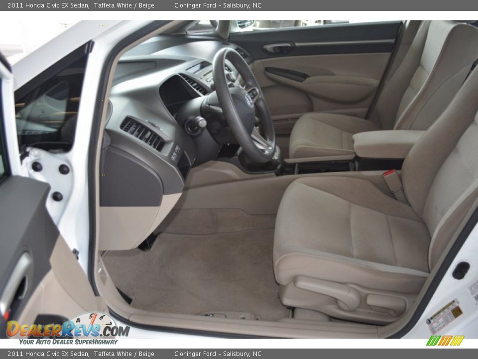 2011 Honda Civic EX Sedan Taffeta White / Beige Photo #9