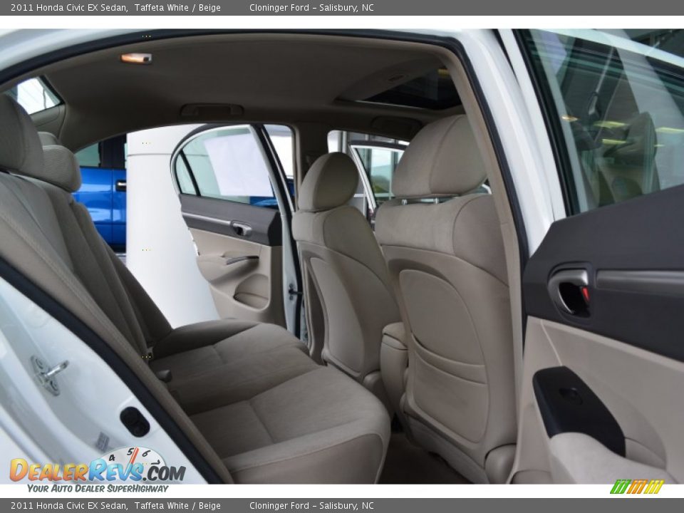 2011 Honda Civic EX Sedan Taffeta White / Beige Photo #13