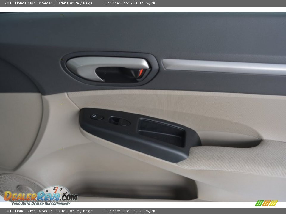 2011 Honda Civic EX Sedan Taffeta White / Beige Photo #14