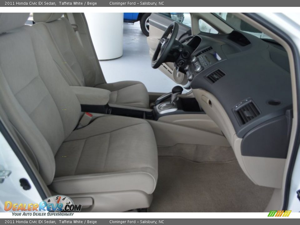 2011 Honda Civic EX Sedan Taffeta White / Beige Photo #15