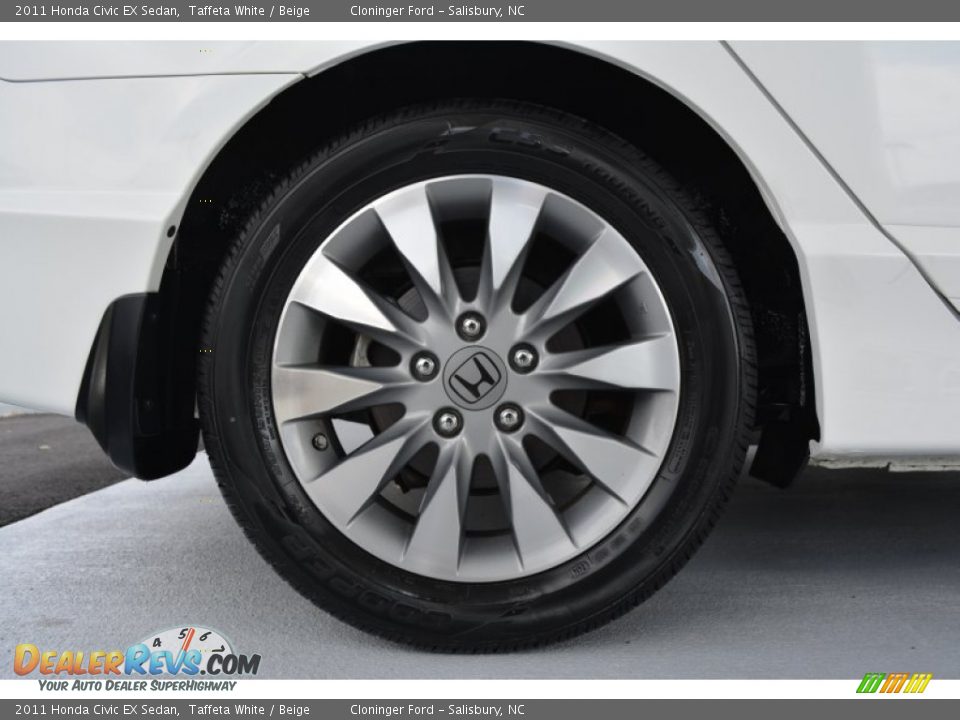 2011 Honda Civic EX Sedan Taffeta White / Beige Photo #17
