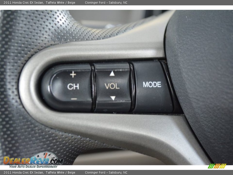 2011 Honda Civic EX Sedan Taffeta White / Beige Photo #22