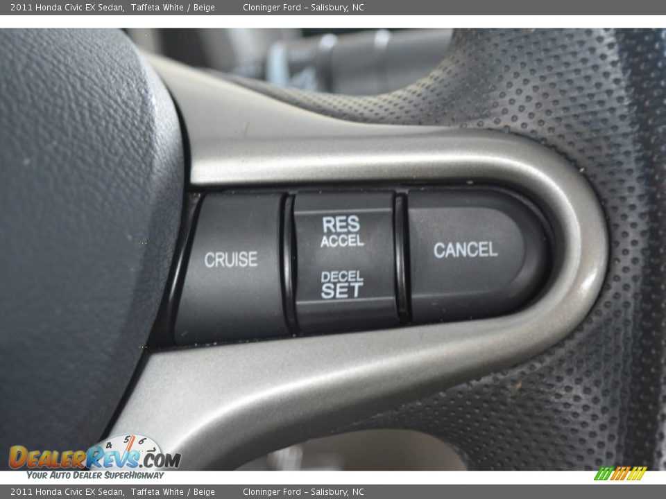 2011 Honda Civic EX Sedan Taffeta White / Beige Photo #23