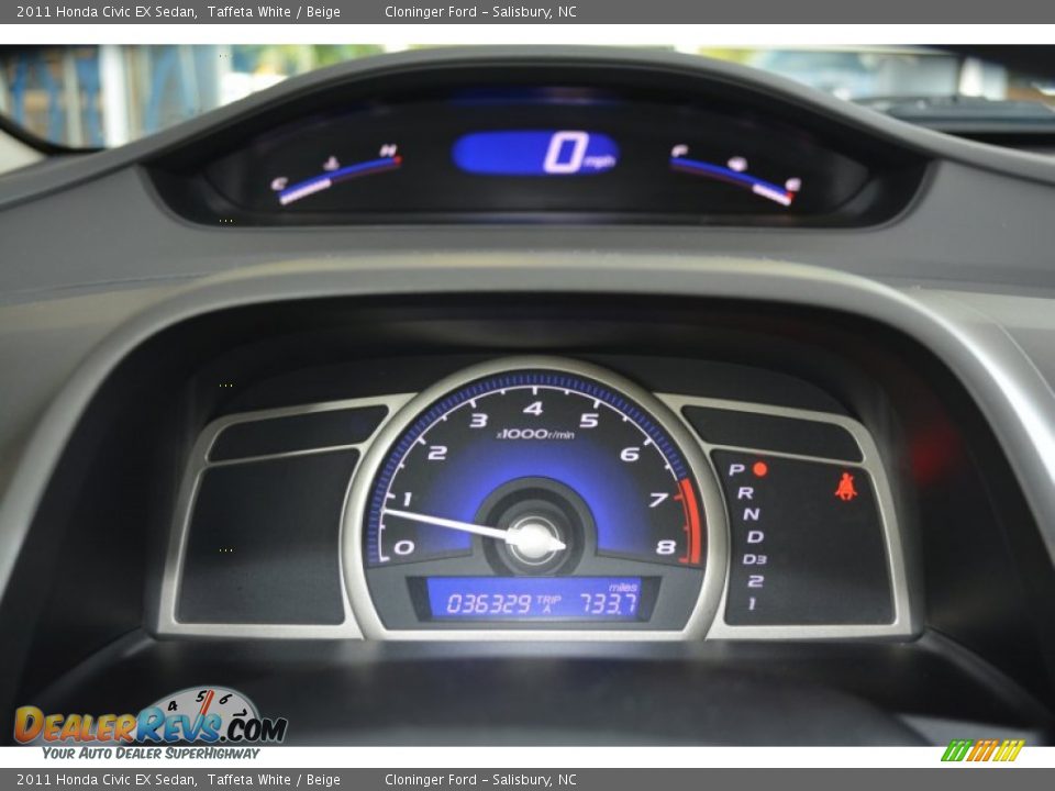 2011 Honda Civic EX Sedan Taffeta White / Beige Photo #24