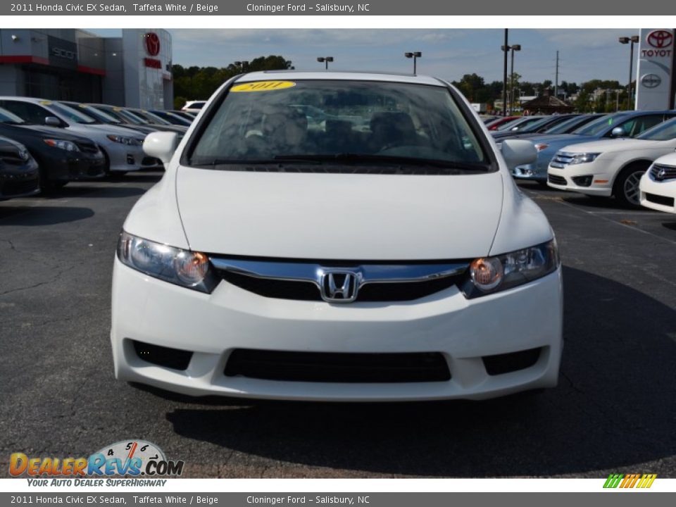 2011 Honda Civic EX Sedan Taffeta White / Beige Photo #27