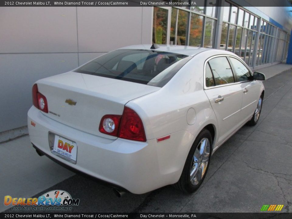 2012 Chevrolet Malibu LT White Diamond Tricoat / Cocoa/Cashmere Photo #4