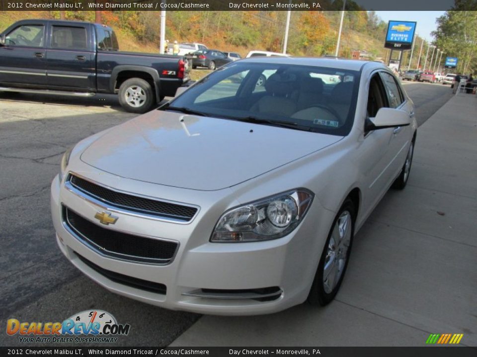 2012 Chevrolet Malibu LT White Diamond Tricoat / Cocoa/Cashmere Photo #9