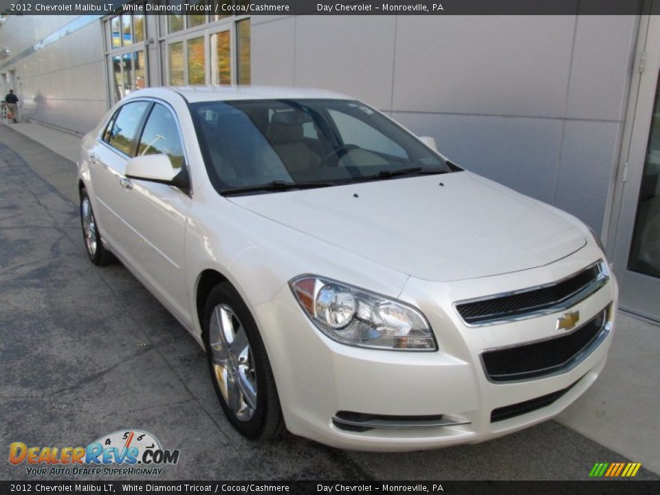 2012 Chevrolet Malibu LT White Diamond Tricoat / Cocoa/Cashmere Photo #12