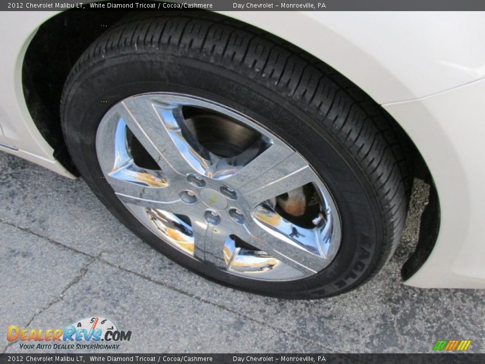 2012 Chevrolet Malibu LT White Diamond Tricoat / Cocoa/Cashmere Photo #13